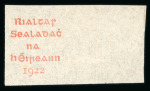 Stamp of Ireland » 1922 Overprint Proofs (PR1-PR29) 1922 Proof with black overprint on thick whitish paper,