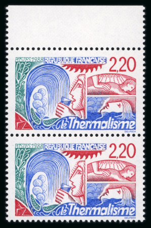 Stamp of France » Variétés et curiosités France : 1988, timbre Thermalisme bel ensemble peu commun