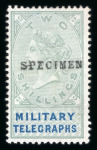 Stamp of Bechuanaland Military Telegraphs: 1885 1d to £1 set of eight overprinted SPECIMEN