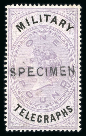 Stamp of Bechuanaland Military Telegraphs: 1885 1d to £1 set of eight overprinted SPECIMEN