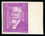 Stamp of France » Émissions à partir de 1900 1933, Paul Doumer Y&T n° 292 non-dentelée, bord de feuille