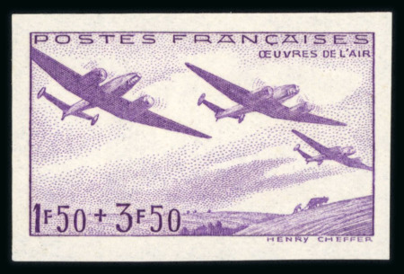 Stamp of France » Collections 1941-1959, lot de plus de 55 timbres non-dentelés neufs