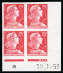 Stamp of France » Émissions à partir de 1900 1955-1959, Marianne de Muller, collection sur 3 pages