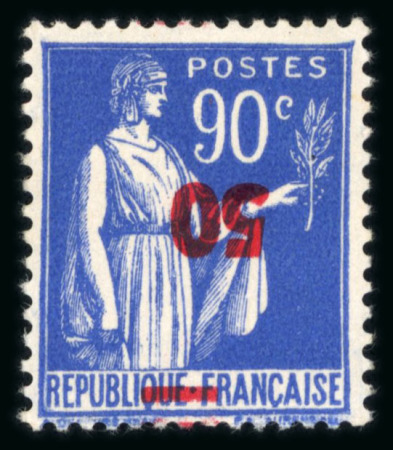 Stamp of France » Variétés et curiosités 1940-1941, Type Paix Y&T n° 482 avec variété de surcharge
