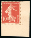 Stamp of France » Émissions à partir de 1900 1906, Semeuse chiffres maigres 10c rouge et 35c violet