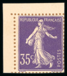 Stamp of France » Émissions à partir de 1900 1906, Semeuse chiffres maigres 10c rouge et 35c violet