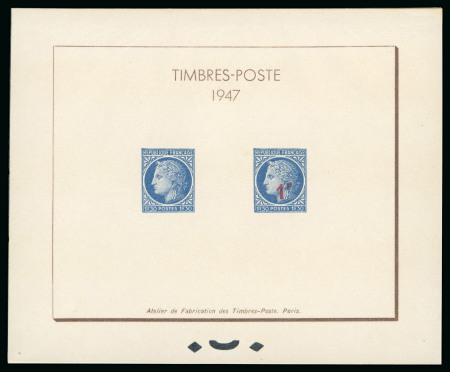 Stamp of France » Émissions à partir de 1900 1945-1947, étude sur la Cérès de Mazelin sur 4 pages