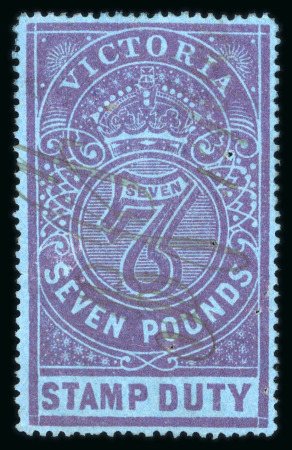 Stamp of Australia » Victoria 1884-96 Stamp Duty Fiscals: Selection of 10 unused