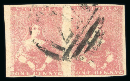 Stamp of Australia » Victoria 1850-54 Half Lengths: 1d selection of three singles