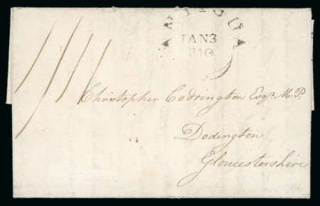 Stamp of Antigua & Barbuda 1810 (3 January) Entire letter from John James, the