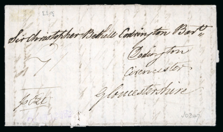 Stamp of Antigua & Barbuda 1827 (9 September) Entire letter from John James, the