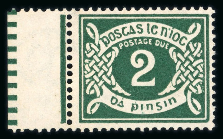 Stamp of Ireland » Postage Dues 1925 2d green, mint nh left marginal single, showing