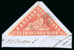 Stamp of South Africa » Cape of Good Hope 1861 Woodblock 1d vermilion, close to three good margins,