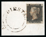 Stamp of Great Britain » 1840 1d Black and 1d Red plates 1a to 11 1840 1d black pl.1b SF with fine to good margins and