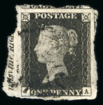 Stamp of Great Britain » 1840 1d Black and 1d Red plates 1a to 11 1840 1d black pl.7 JA with large to very large roughly