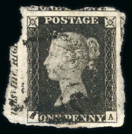 Stamp of Great Britain » 1840 1d Black and 1d Red plates 1a to 11 1840 1d black pl.7 JA with large to very large roughly