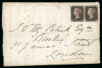 Stamp of Great Britain » 1840 1d Black and 1d Red plates 1a to 11 1840 1d black pl.7 DH with clear to good margins, heavily