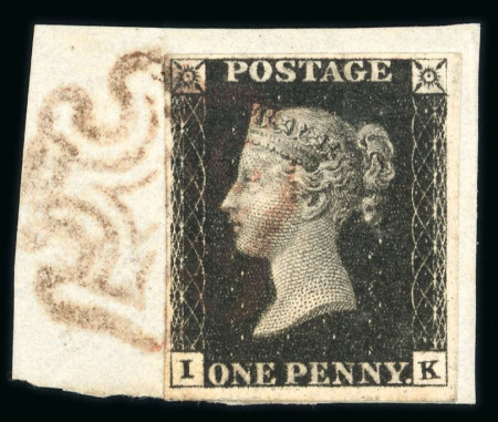Stamp of Great Britain » 1840 1d Black and 1d Red plates 1a to 11 1840 1d black pl.6 IK with clear to good margins, lightly