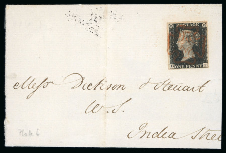 Stamp of Great Britain » 1840 1d Black and 1d Red plates 1a to 11 1840 1d black pl.6 HI, with clear to good margins,