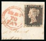 Stamp of Great Britain » 1840 1d Black and 1d Red plates 1a to 11 1840 1d black pl.2 NI, with good even margins, lightly