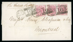 Stamp of Great Britain » 1854-1900 Postal History of the Perforated Line Engraved and Surface Printed Issues 1863-83 Destination Mail: Attractive group of thirteen