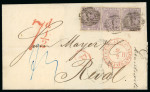 Stamp of Great Britain » 1854-1900 Postal History of the Perforated Line Engraved and Surface Printed Issues 1863-83 Destination Mail: Attractive group of thirteen