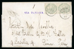 Stamp of Great Britain » 1854-1900 Postal History of the Perforated Line Engraved and Surface Printed Issues 1883-84 Destination Mail: Attractive group of seven