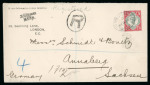 Stamp of Great Britain » 1854-1900 Postal History of the Perforated Line Engraved and Surface Printed Issues 1887-1900 Destination Mail: Attractive group of fourteen