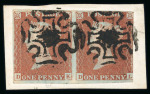Stamp of Great Britain » 1841 1d Red 1841 1d red, attractive specialised assembly of singles,