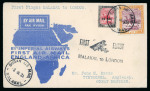 Stamp of Sudan 1931 First Flight Malakal to London, franked Airmail