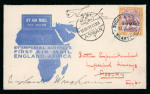 Stamp of Sudan 1931 First Flight England to Africa, franked Airmail