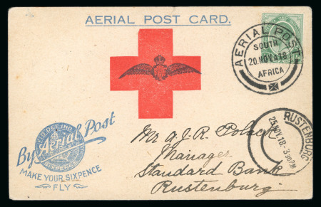 Stamp of South Africa » Union & Republic of South Africa 1918 Red Cross First Transvaal Flight, franked KGV