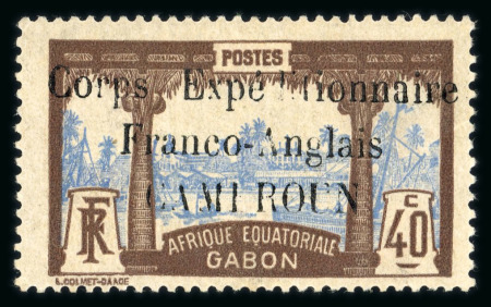 Stamp of Colonies françaises » Cameroun Cameroun : 1915, YT n° 47 * avec variété surcharge