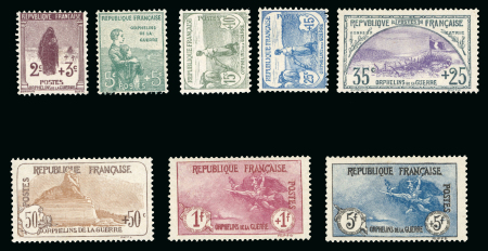 Stamp of France » Émissions à partir de 1900 1917, Y&T n° 148-155 série 1ère Orphelins neufs ** MNH.