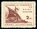 Stamp of France » Guerre Guerre : 1945, paire St-Nazaire YT n° 8-9 neufs **