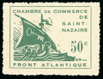Stamp of France » Guerre Guerre : 1945, paire St-Nazaire YT n° 8-9 neufs **