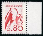 Stamp of France » Émissions à partir de 1900 1975, Y&T n°1841A,B,C timbres non émis Marianne de