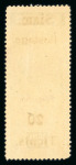 Stamp of Thailand 1907$ Surcharged Fiscals 10t on 10t, 20t on 20t and 40t set of three with "Specimen" overprints
