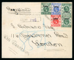 Stamp of Hong Kong » British Post Offices in China 1917 (May 22) envelope sent registered from Shanghai with "CHINA" ovpt issues