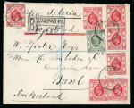 Stamp of Hong Kong » British Post Offices in China 1909 (Apr 6) commercial cover from Jardine Matheson & Co in Hankow sent registered to Switzerland