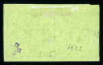 Stamp of Switzerland / Schweiz » Kantonalmarken » Genf 1843, Doppelgenf als Interverti geschnitten entwertet mit zentrischer, sauberer und klar aufgesetzter Genfer Rosette (AW2)