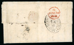 Stamp of Grenada 1815 entire letter from St. Georges showing a very fine strike of the "Ship Letter/ (crown) / GRENADA" on reverse
