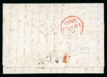 Stamp of Great Britain » Postal History » Maritime 1810 (Sep 29) entire with a very good strike of the rare "SHIP-LETTER / (<mark>crown</mark>) / GUERNSEY" hs in red