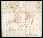 Stamp of Trinidad and Tobago » Trinidad 1804 (Sep 27) entire from Trinidad to Scotland, rated "1/1" and "1/6", with London "* SHIP * / LETTER" hs