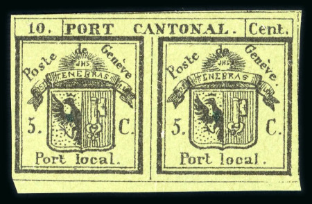 Stamp of Switzerland / Schweiz » Kantonalmarken » Genf Doppelgenf als privater Nachdruck von Peter Winter aus Bogen