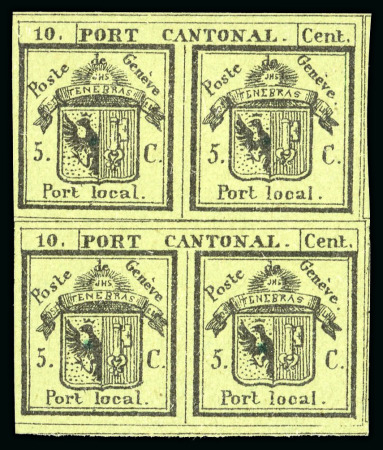 Stamp of Switzerland / Schweiz » Kantonalmarken » Genf Doppelgenf Paar als privater "Nachdruck" von Peter Winter aus Bogen