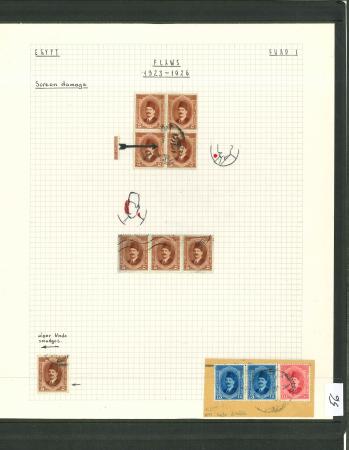 Stamp of Egypt » 1922-1936 King Fouad I Definitives » Issued Stamps 1923-24 First Portrait Issue: 5m red-brown, 10m blue