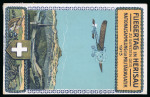 Stamp of Switzerland / Schweiz » Flugpost » Flugpostvorläufer 1913, Flugpostvorläufer Herisau zusammen mit Tellknabe 5c grün auf Postkarte von Herisau nach St-Gallen