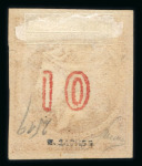Stamp of Greece » Large Hermes Heads » 1875-80 Printed on cream paper with figures at back 10L Brownish red very rare shade, mint with full original gum