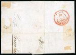 Stamp of Switzerland / Schweiz » Kantonalmarken » Basel 1848, Basler Taube der ersten Auflage in lebhaftblauer Farbe, auf Stadtbrief von Basel